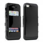 Wholesale Apple iPhone 5/5S Slim Armor Flip Cover (Black)
